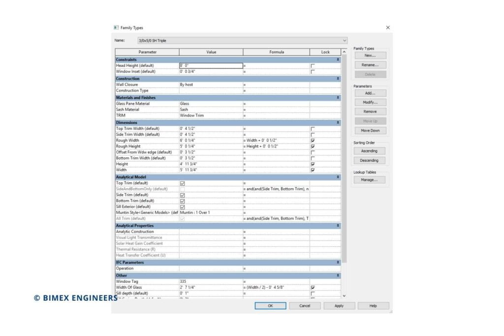 Revit Family Parameters